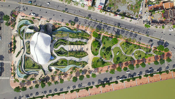 Hình ảnh công viên APEC chụp từ Flycam