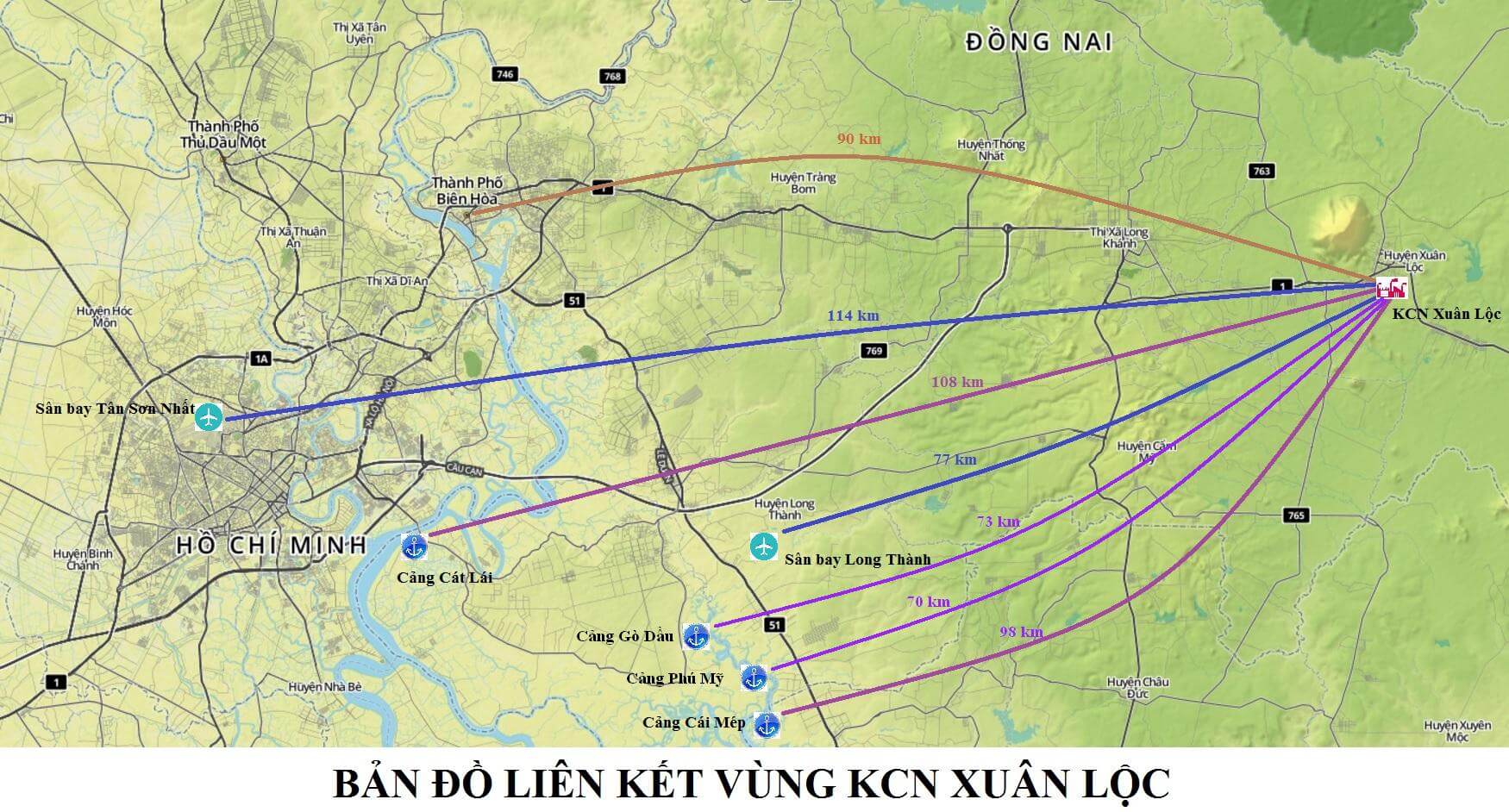 Liên kết vùng hoàn hảo từ dự án KCN Xuân Lộc