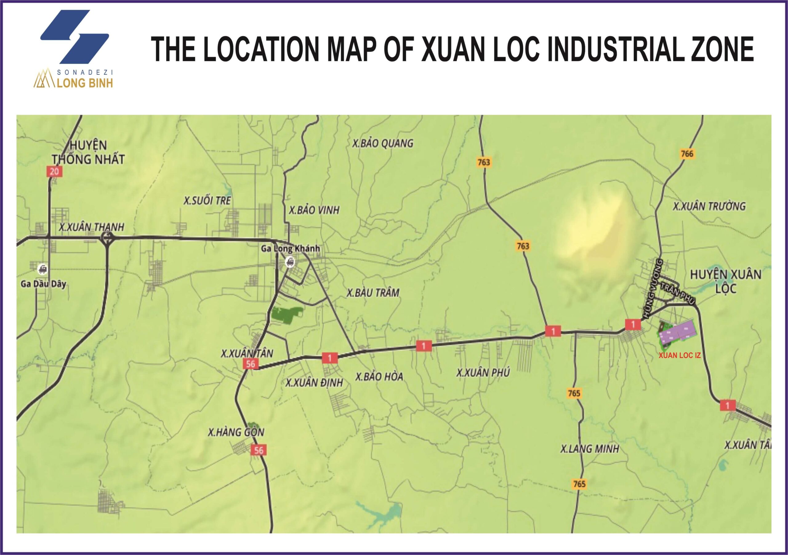 Vị trí Khu công nghiệp Xuân Lộc