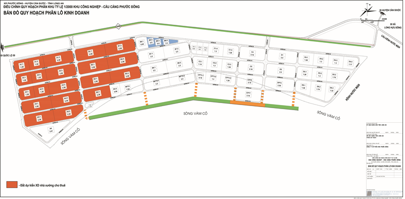 Bản đồ quy hoạch Khu công nghiệp Cầu Cảng Phước Đông