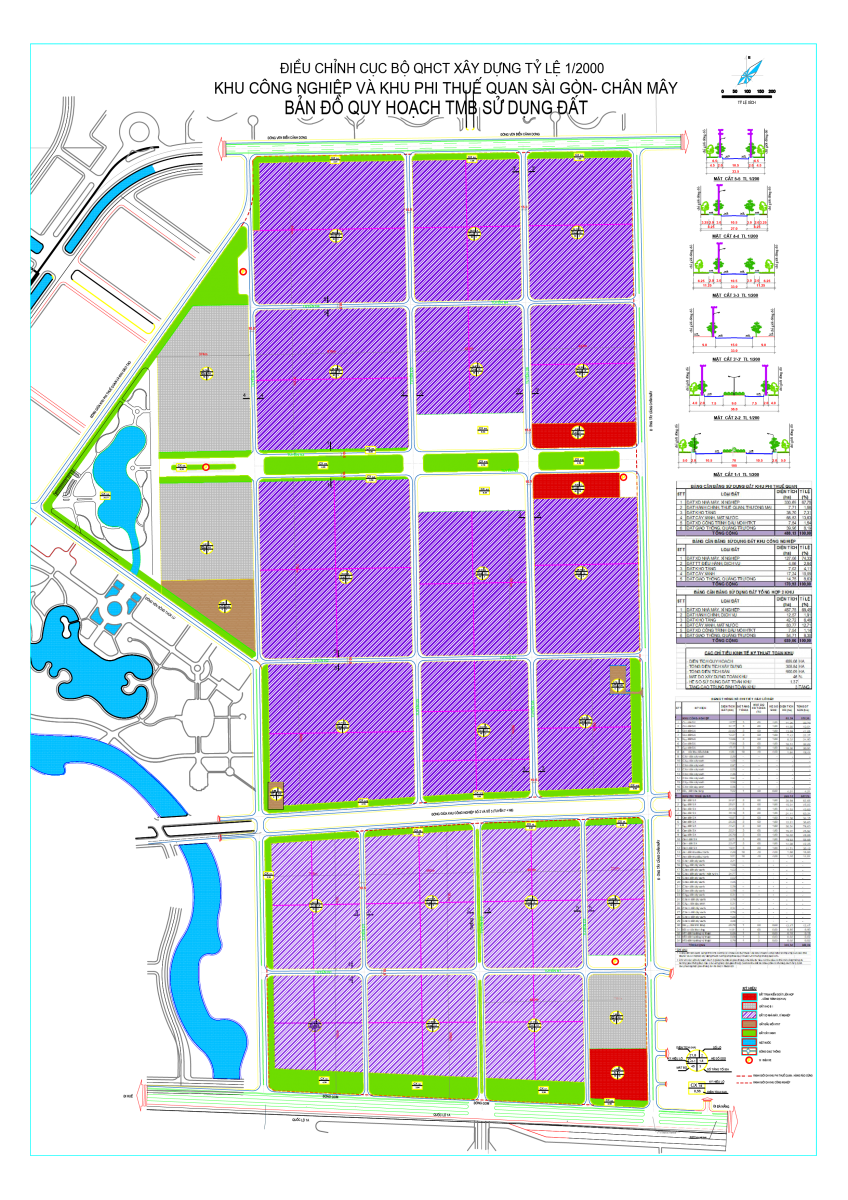 Bản đồ quy hoạch dự án KCN Sài Gòn Chân Mây