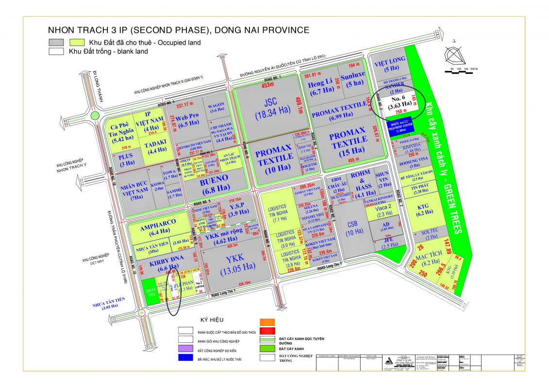 Quy hoạch các khu trong Khu Công nghiệp Nhơn Trạch III