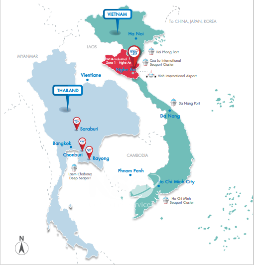 Vị trí Khu công nghiệp WHA Nghệ An